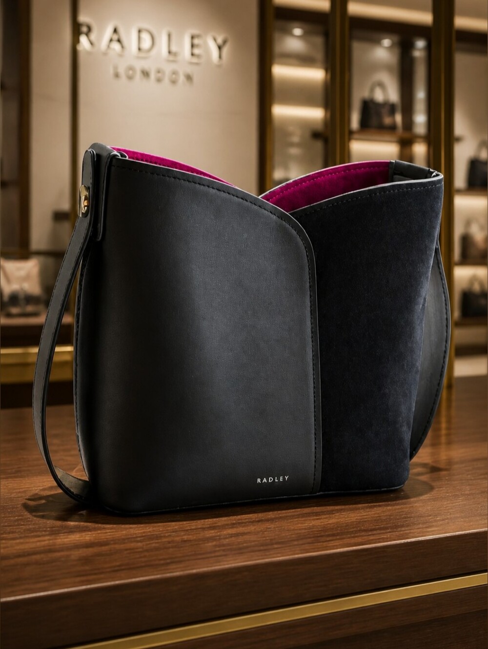 Radley London Cordelia Medium Open Top Shoulder Bag W/ Crossbody Strap, Dust Bag
